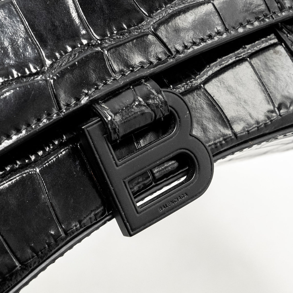 Balenciaga designer handbag calf closeup detail