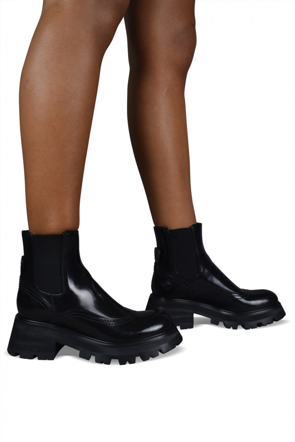 Alexander McQueen premium boots & booties detail and craftsmanship close-up