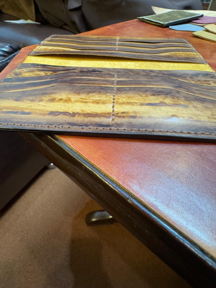 Shelly Mason Leather Wallet detail shot – authentic designer craftsmanship