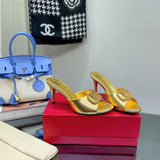 Close-up of Valentino Garavani shoes craftsmanship