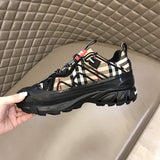 Burberry Nude High-Top Sneakers - Angled View