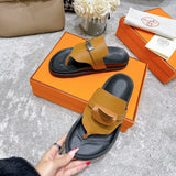Hermes shoes Style 348 - front view, iconic logo design