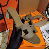 Hermes sandals Style 013 - front view, handcrafted italian detailing
