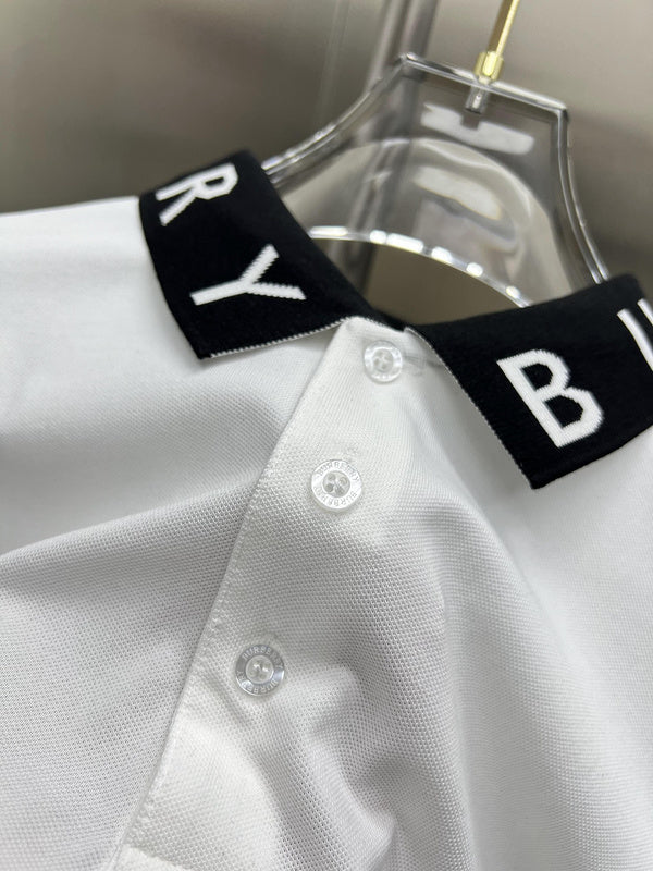 Close-up of Burberry t-shirt craftsmanship
