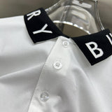 Close-up of Burberry t-shirt craftsmanship
