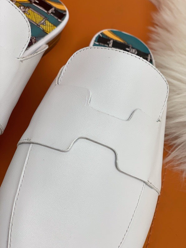 Hermès Black Loafer Flats - Detail Shot of Craftsmanship