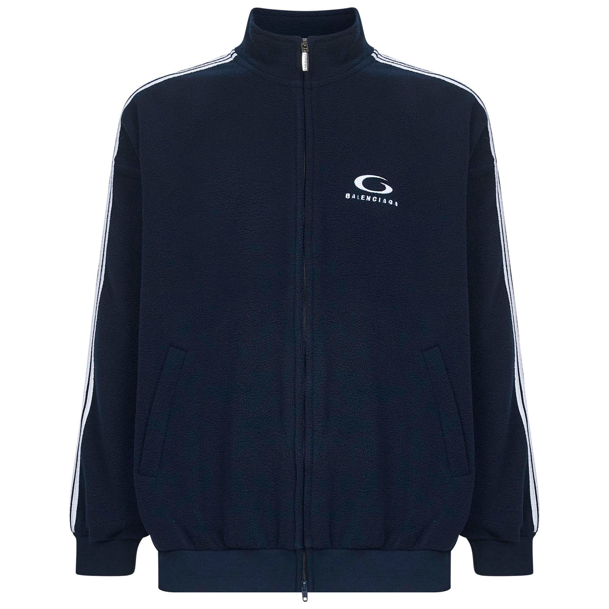 Balenciaga Jackets? Balenciaga Men Blue Loop Sports Icon Zip-Up Jacket Premium Casual Designer Jacket