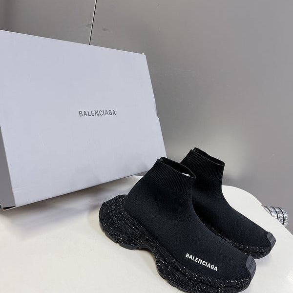 Balenciaga shoes Style 045 - front view, classic monogram styling