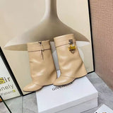 Givenchy White High-Top Sneakers - Side Profile View