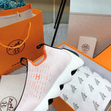 Hermes shoes Style 327 - full pair display (alternate angle)