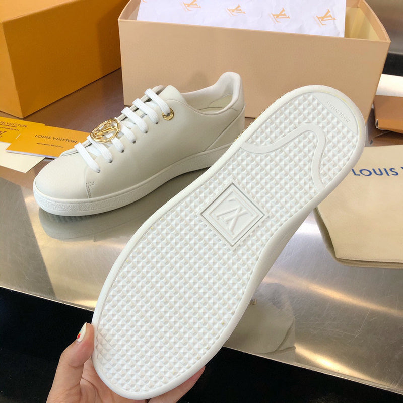 Close-up of Louis Vuitton shoes craftsmanship