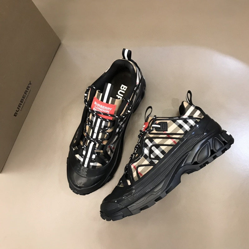 Burberry Nude High-Top Sneakers - Toe Detail View