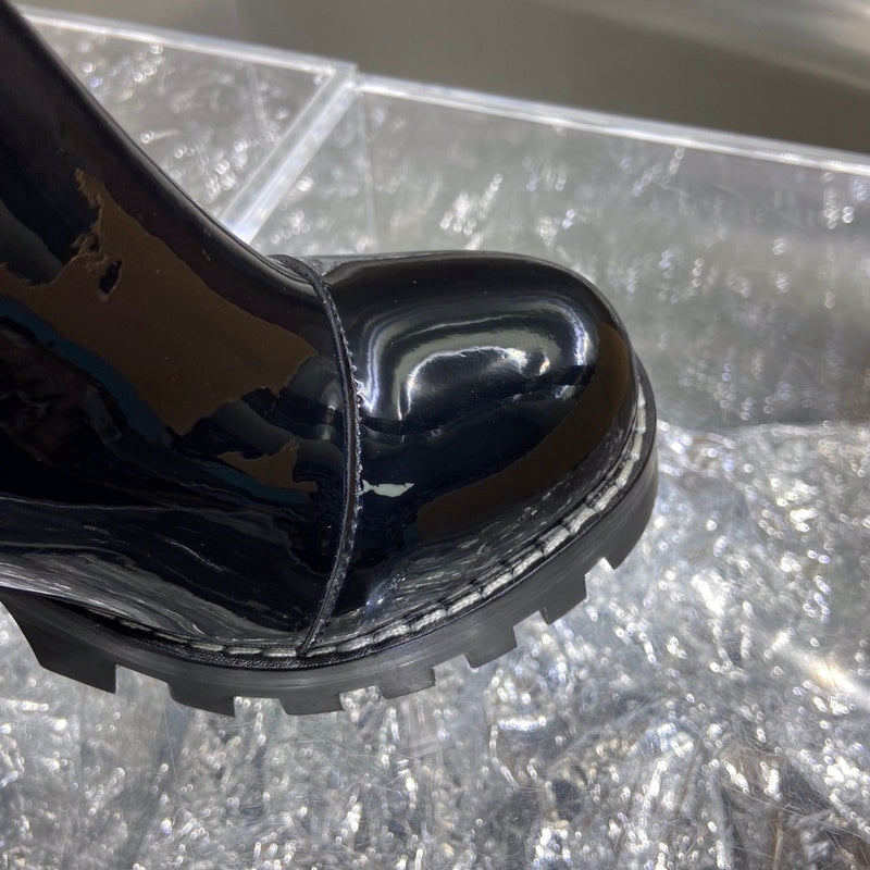 Louis Vuitton Grey Ankle Strap Heels - Sole Detail View