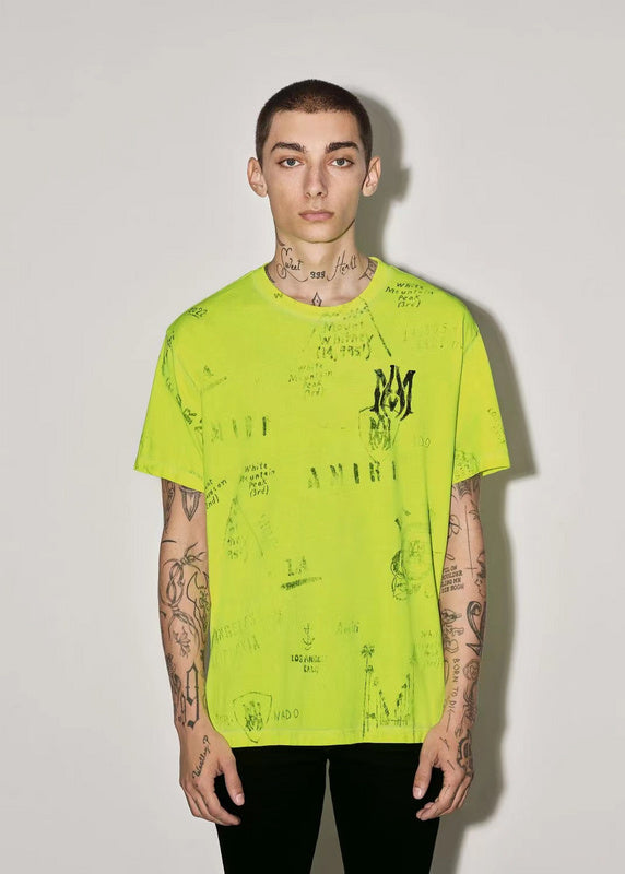 Amiri luxury t-shirt detail shot