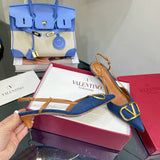 Close-up of Valentino Garavani shoes craftsmanship