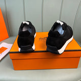 Hermès Camel Block Heel Pumps - Lifestyle Styling Shot
