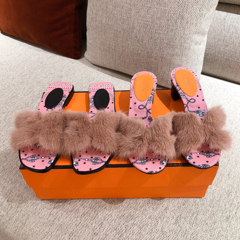 Hermès Nude Classic Ballet Flats - Front View