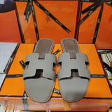Hermès Tan Block Heel Sandals - Lifestyle Styling Shot