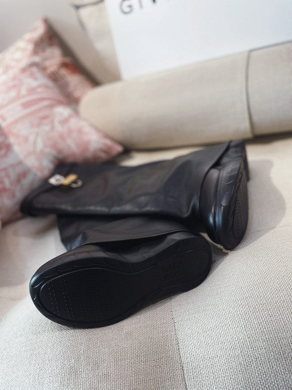 Givenchy Black Chunky Platform Sneakers - Lifestyle Styling Shot