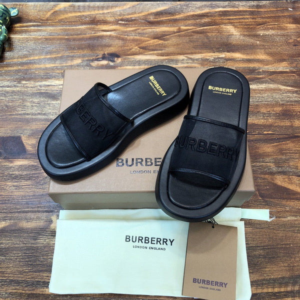 Burberry Burgundy Classic Ballet Flats - Front View