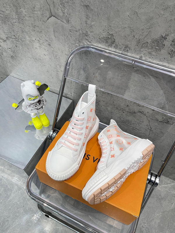 Louis Vuitton Camel Combat Boots - Lifestyle Styling Shot