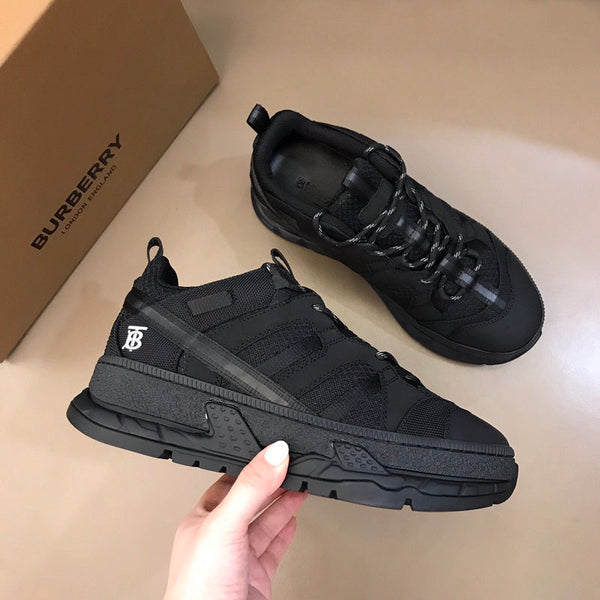 Burberry Camel Chunky Platform Sneakers - Front View