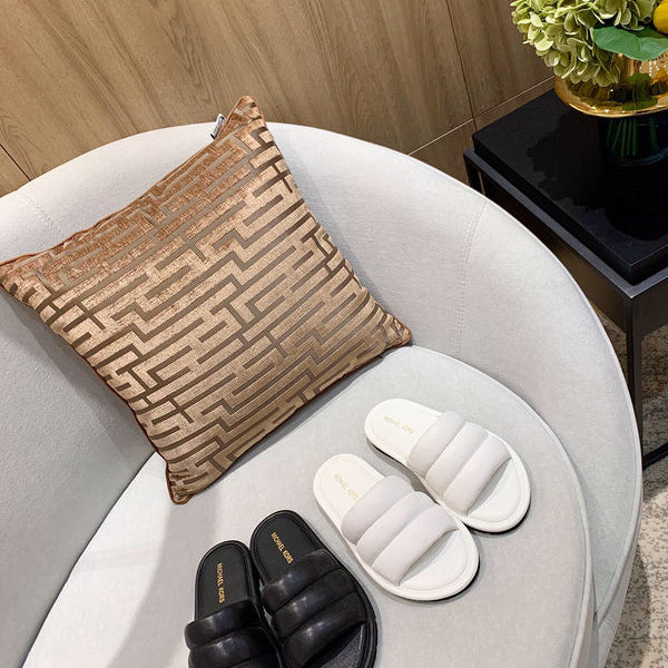 Balenciaga Grey Flat Thong Sandals - Sole Detail View