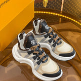 Louis Vuitton Chocolate Brown Combat Boots - Front View