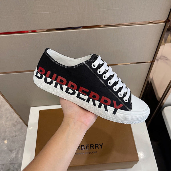 Burberry Grey Classic Ballet Flats - Front View