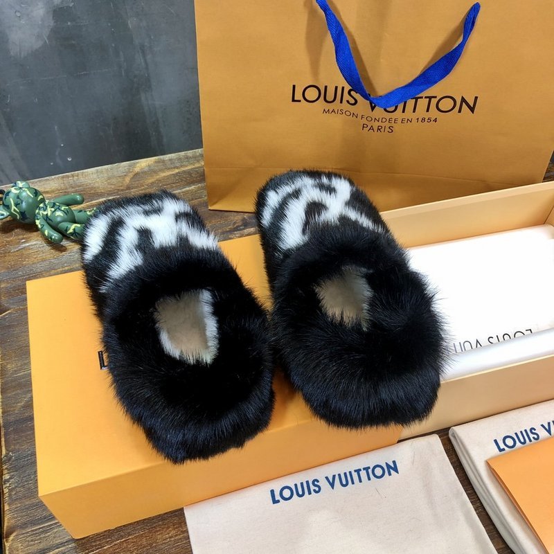 Close-up of Louis Vuitton shoes craftsmanship