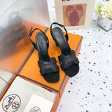 Hermes sandals Style 142 - close-up of sleek modern silhouette