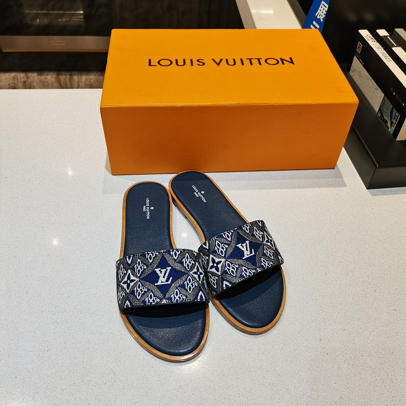 Louis Vuitton shoes Style 235 - front view, classic monogram styling