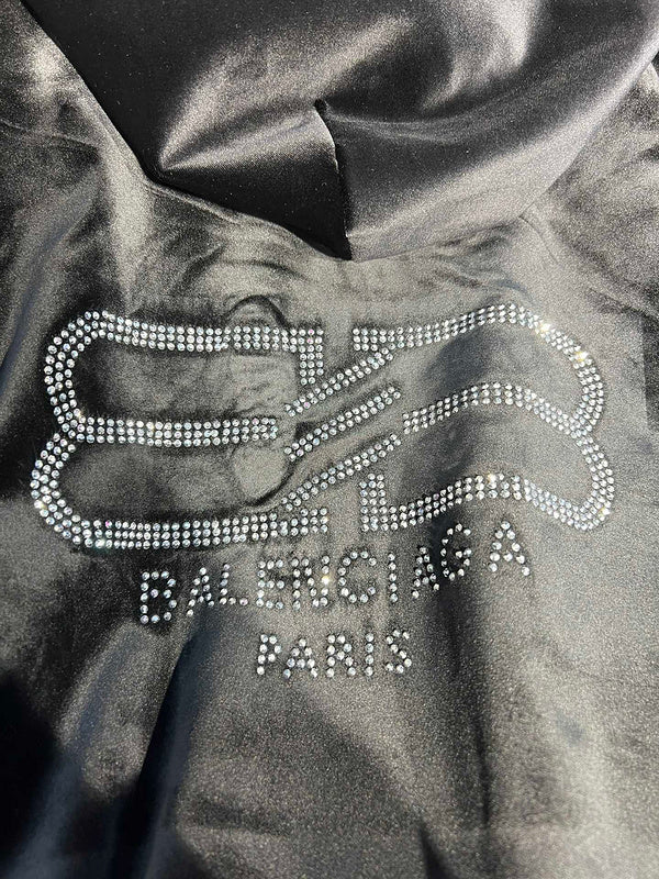 Close-up of Balenciaga designer clothing craftsmanship