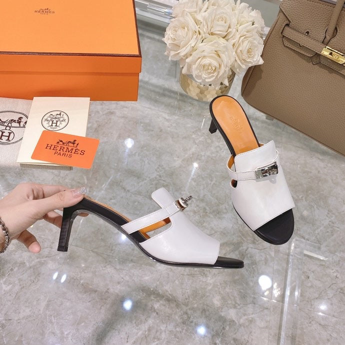 Hermès Nude Ankle Strap Heels - Studio Shot