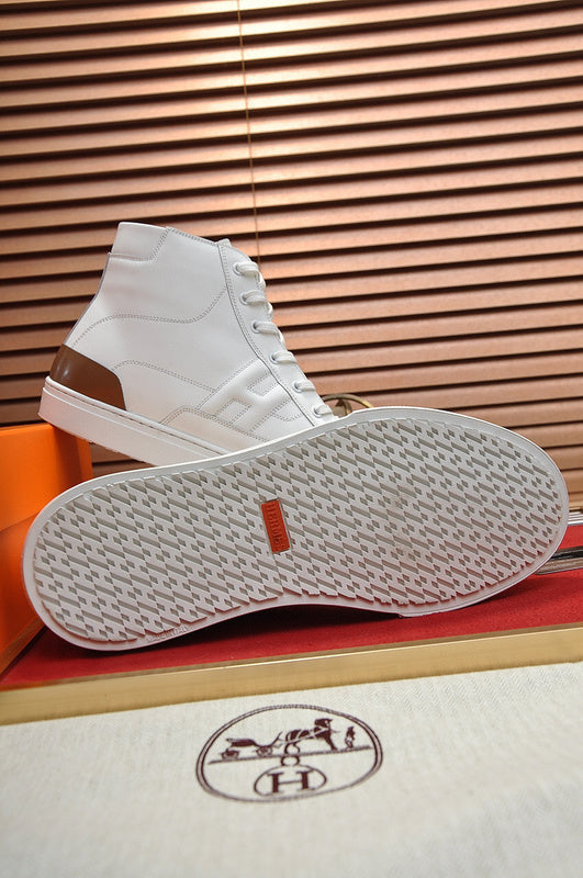 Hermès White Pointed-Toe Flats - Lifestyle Styling Shot