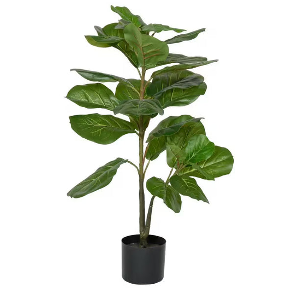 39.37 In. Green Ficus Lyrata Indoor Outdoor Plastic Artificial Plant