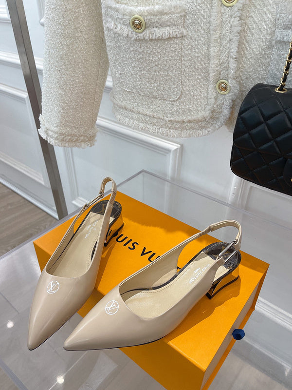 Louis Vuitton Black Block Heel Pumps - Sole Detail View