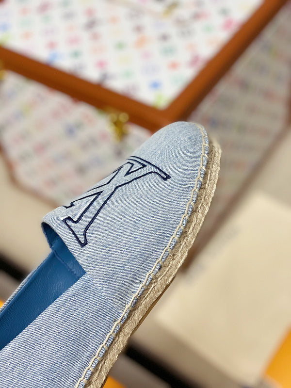 Close-up of Louis Vuitton shoes craftsmanship