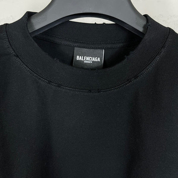 Close-up of Balenciaga designer clothing craftsmanship