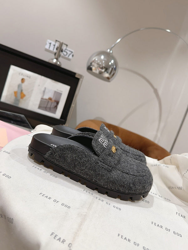 Close-up of Miu Miu shoes craftsmanship
