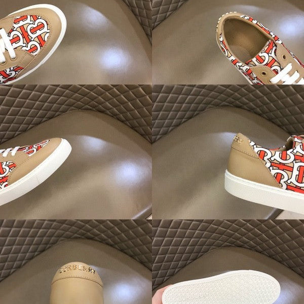 Burberry Camel Slip-On Sneakers - Side Profile View