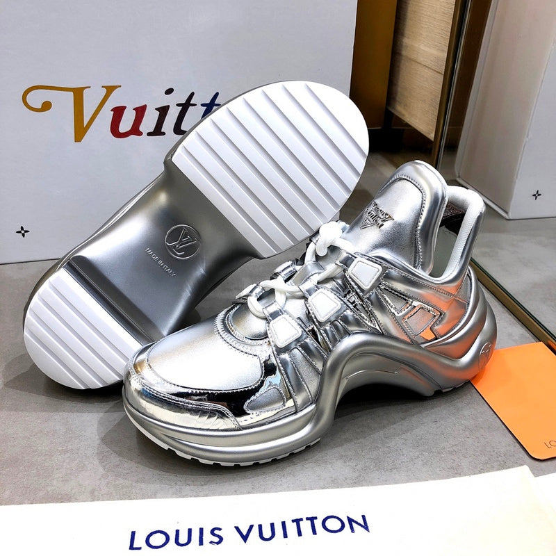 Louis Vuitton White Combat Boots - Toe Detail View