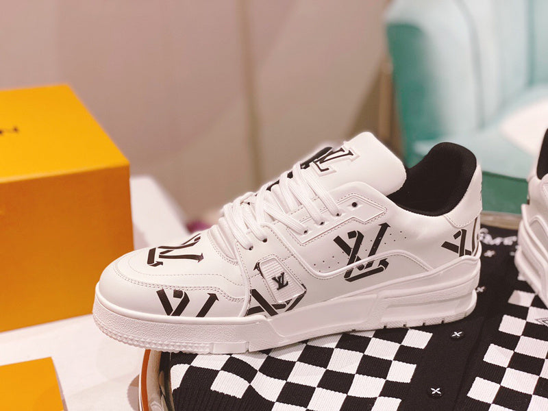 Louis Vuitton Camel Slip-On Sneakers - Back View