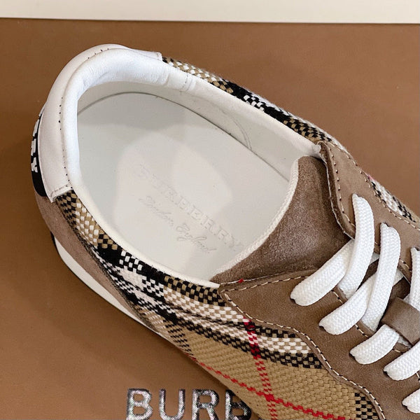Burberry Camel Low-Top Sneakers - Detail Shot of Craftsmanship