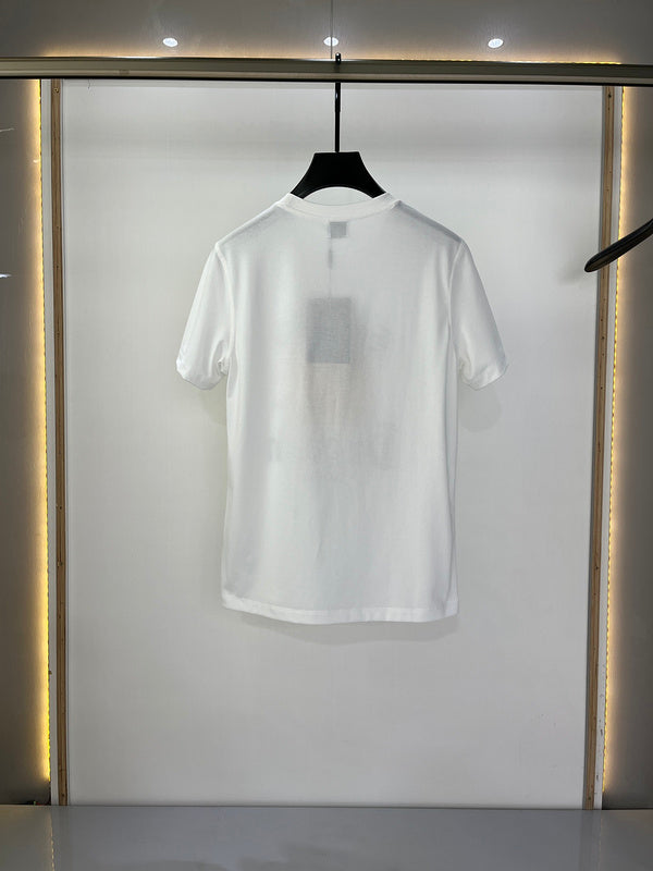 Close-up of Burberry t-shirt craftsmanship
