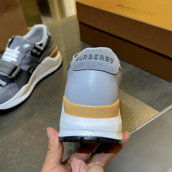 Burberry Camel Ankle Strap Heels - Side Profile View