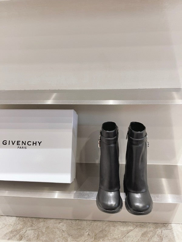 Givenchy Tan Ankle Boots - Back View