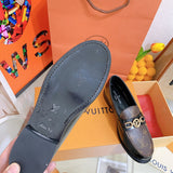 Louis Vuitton Beige Loafer Flats - Studio Shot