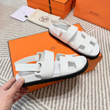 Hermès Black Crisscross Strap Sandals - Back View