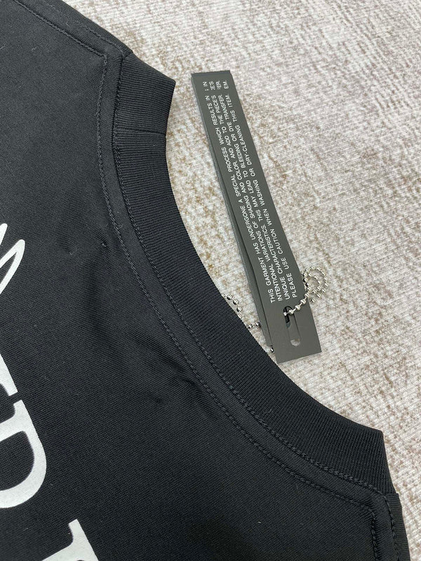 Close-up of Amiri t-shirt craftsmanship